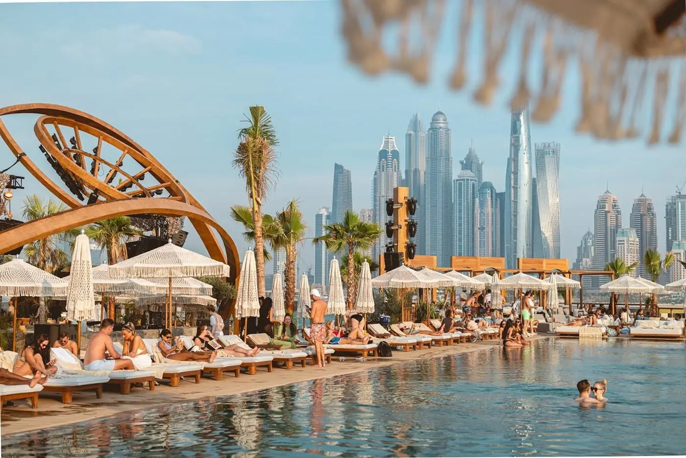 Be Beach’s infinity pool in daylight